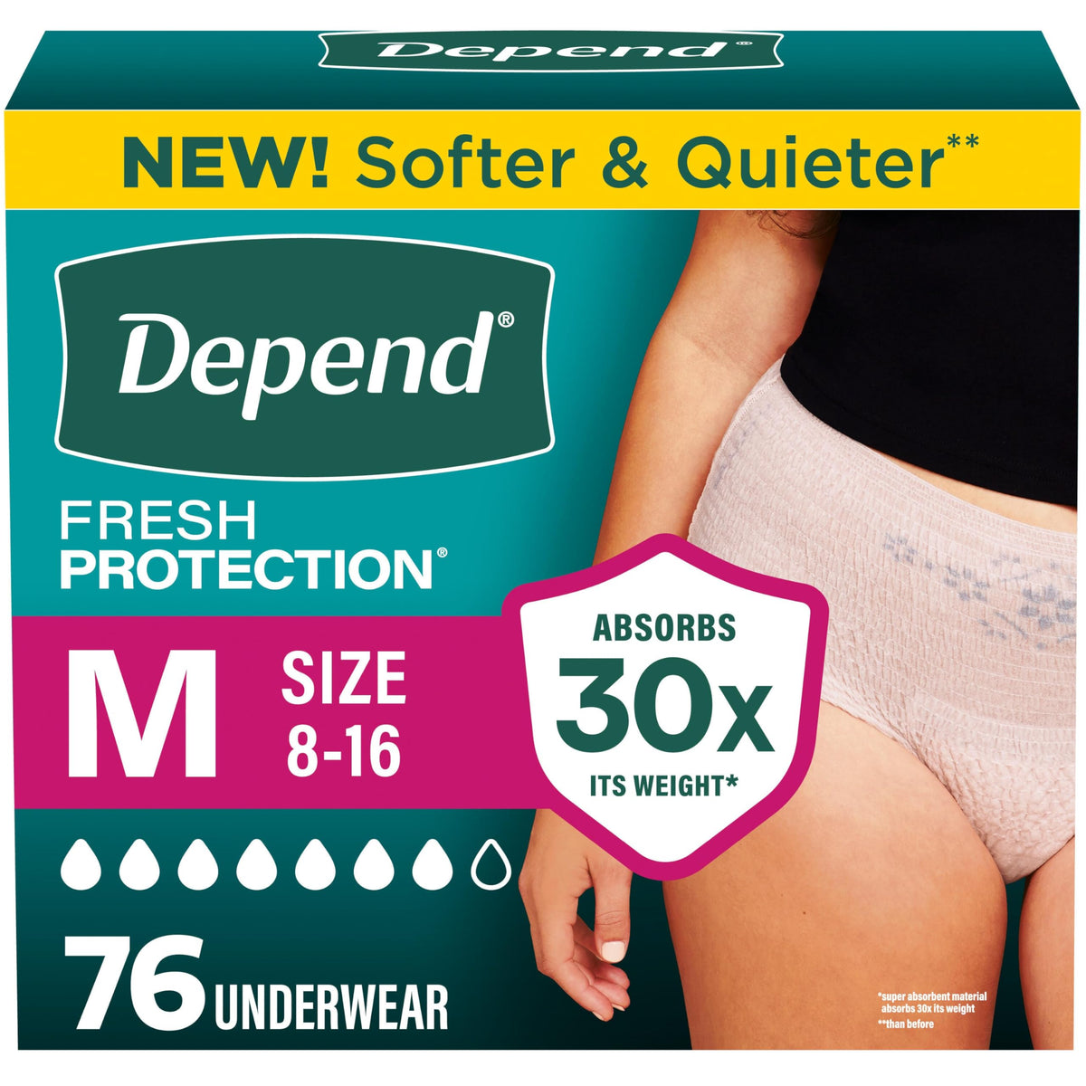 Depend Fresh Protection Underwear for Women, Maximum
