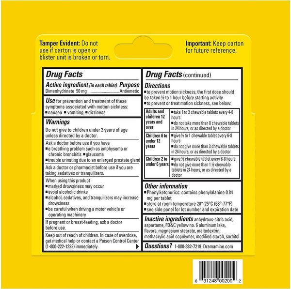 Dramamine Motion Sickness Chewable