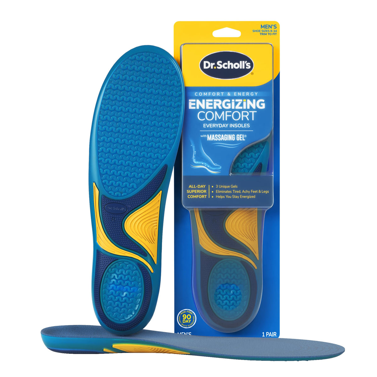 Dr. Scholl's Energizing Comfort Everyday Insoles with Massaging Gel - Men's