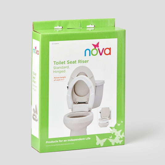 Nova Toilet Seat Riser, Standard, Hinged