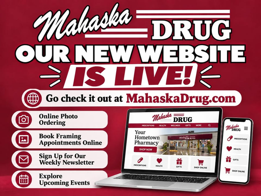 🎉 It’s live! Our brand-new Mahaska Drug website is officially here! 🎉