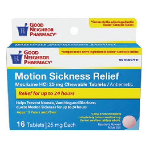 Good Neighbor Pharmacy Motion Sickness Meclizine 25 mg Chewable