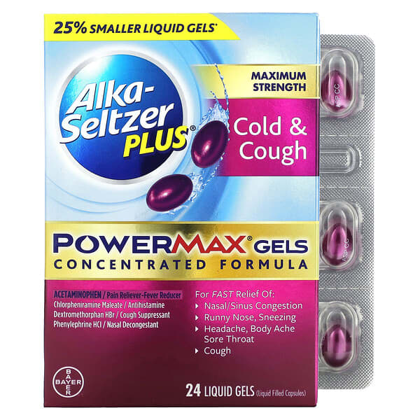 Alka-Seltzer Plus Maximum Strength Cold & Cough Liquid Gels - 10 ct