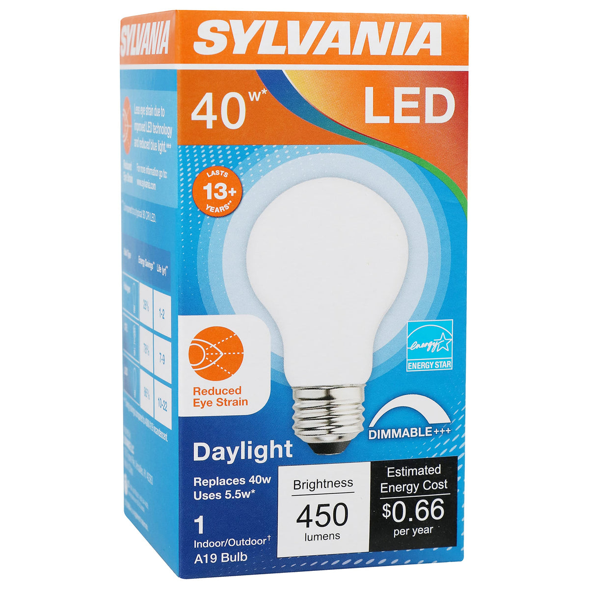 Sylvania LED A19 Daylight Bulbs (blue box)