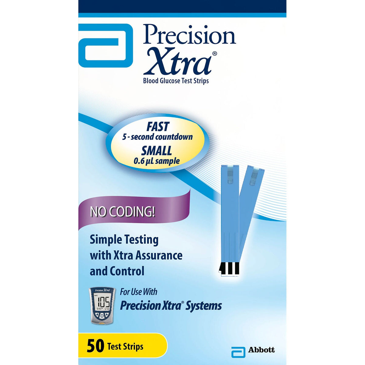 Precision Xtra Blood Glucose Test Strips