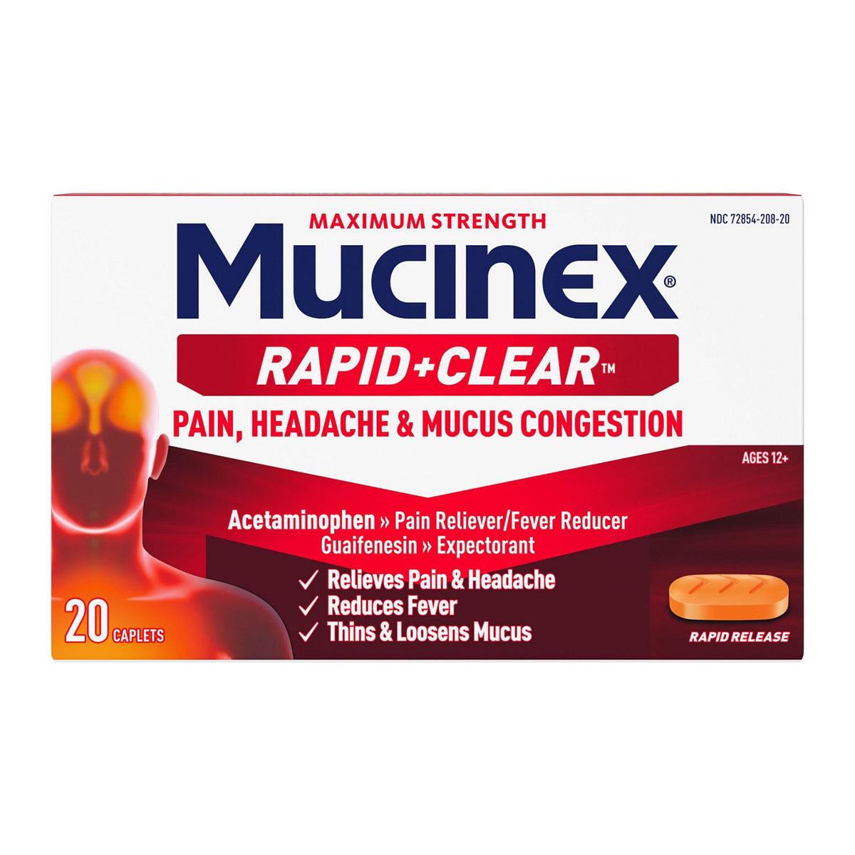 Mucinex Rapid+Clear Pain, Headache & Mucus Congestion