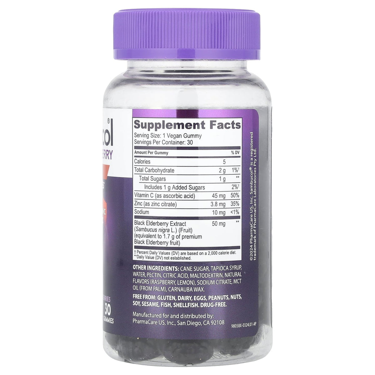 Sambucol Black Elderberry Advanced Immune Gummies