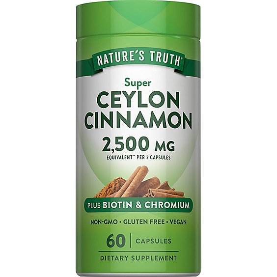 Nature's Truth Super Ceylon Cinnamon plus Biotin & Chromium