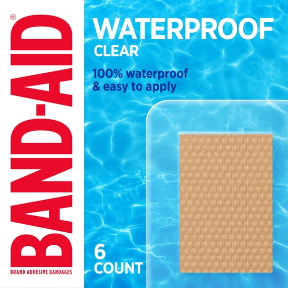 Band-Aid Waterproof Clear Bandages - 6 ct