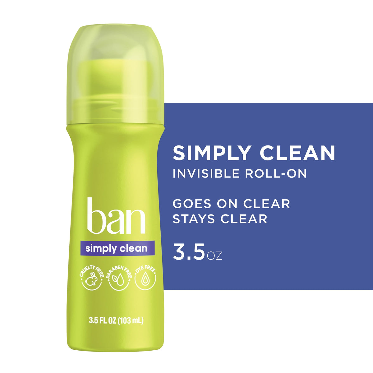 Ban Invisible Roll-On Antiperspirant