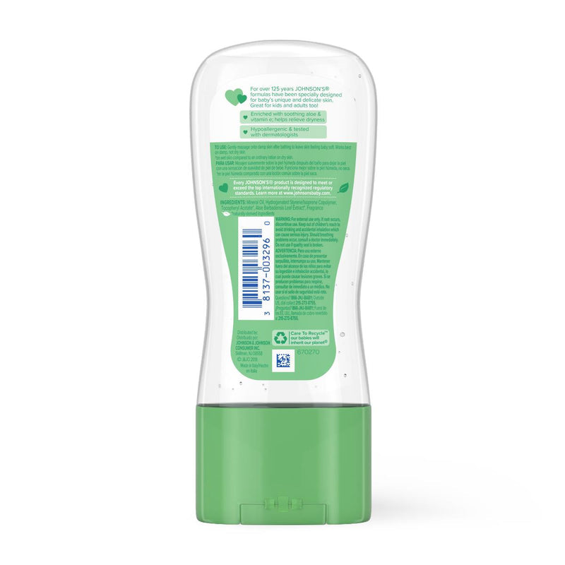 Johnson's Baby Oil Aloe & Vitamin E - Gel / Oil gel, 6.5 fl oz (192 mL)