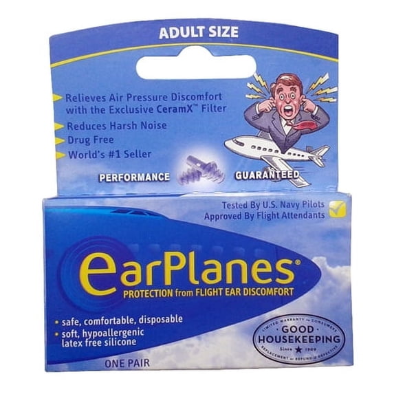 EarPlanes + Flight Ear Discomfort Earplugs
