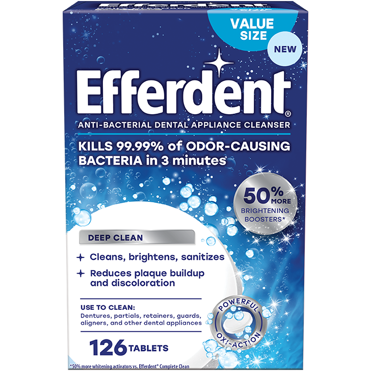 Efferdent Anti-Bacterial Dental Appliance Cleanser Tablets - 44 tablets