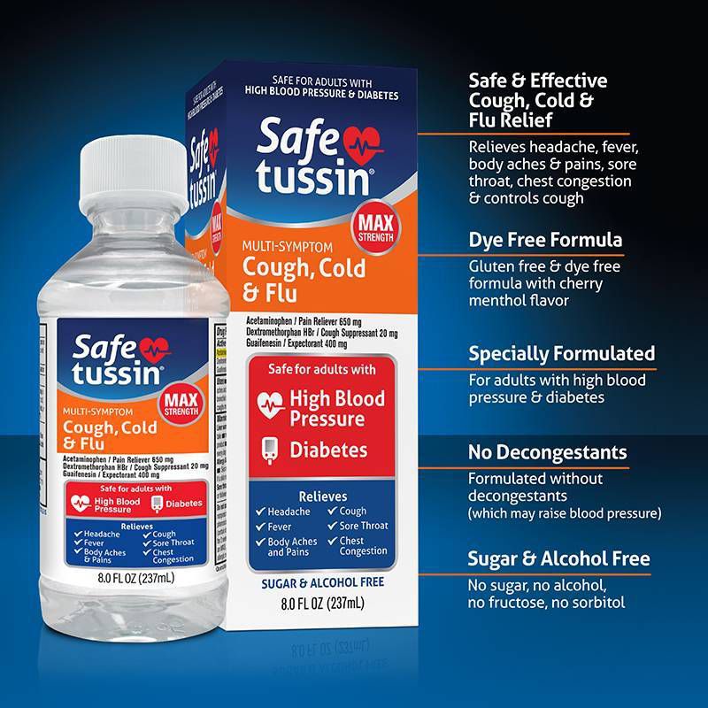 Safetussin Max Multi-Symptom Cough, Cold & Flu