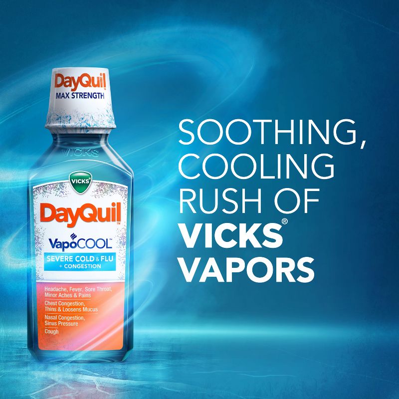 Vicks DayQuil VapoCOOL Severe Cold & Flu + Congestion Liquid