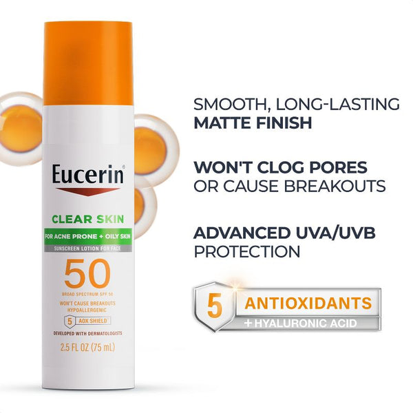 Eucerin Clear Skin Face Sunscreen Lotion