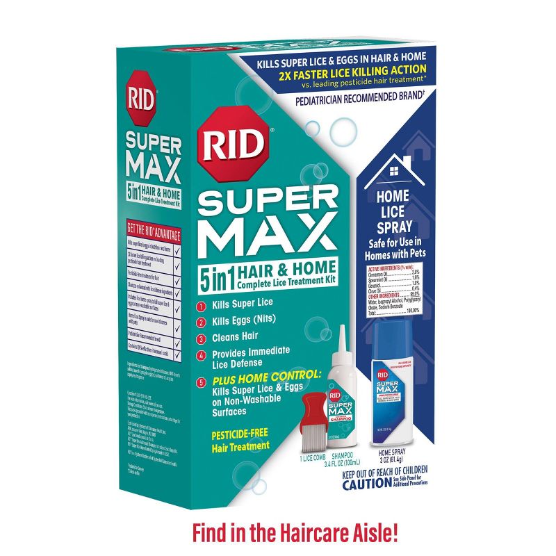 RID Super Max 5 in 1 Hair & Home Lice Kit