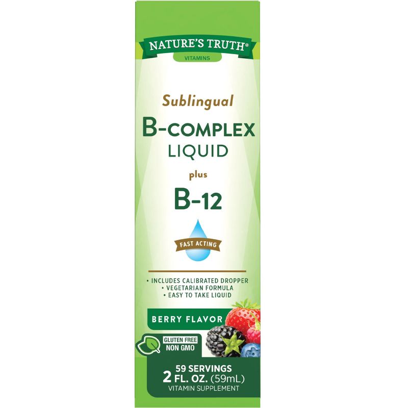 Nature's Truth Sublingual B-Complex Liquid plus B-12