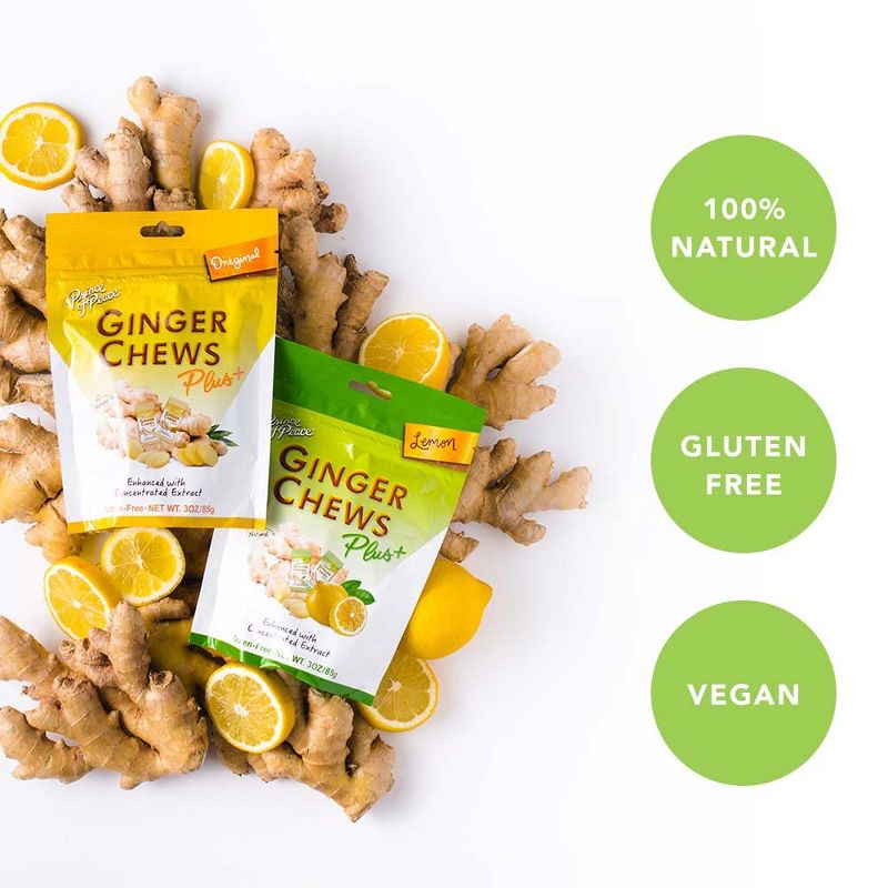Prince of Peace Ginger Chews Plus+ - Lemon / 3 oz