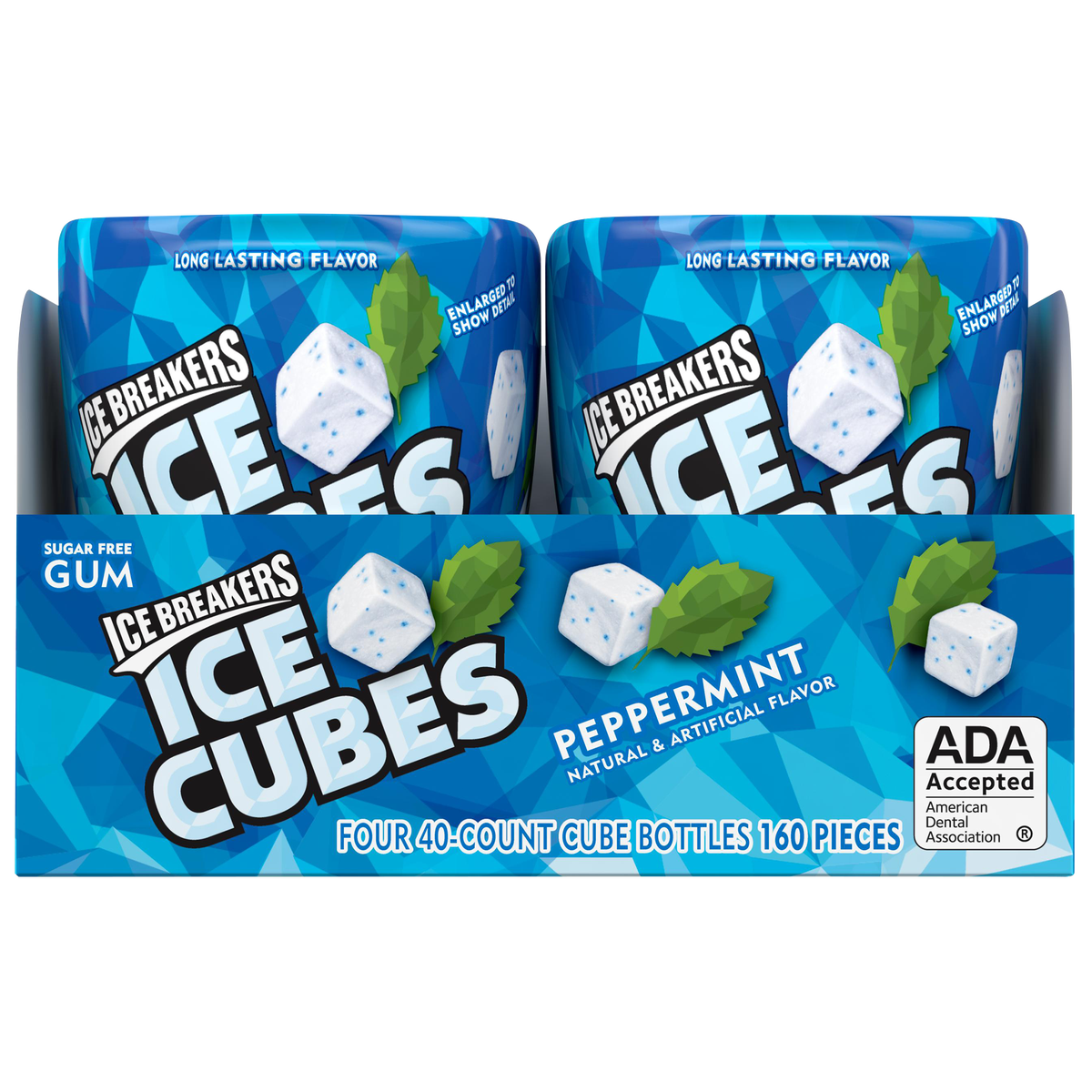 Ice Breakers Ice Cubes Gum - Peppermint / 40 ct bottle