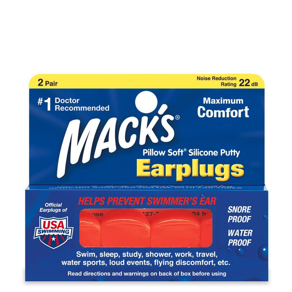Mack's Pillow Soft Silicone Putty Earplugs - 2 pair