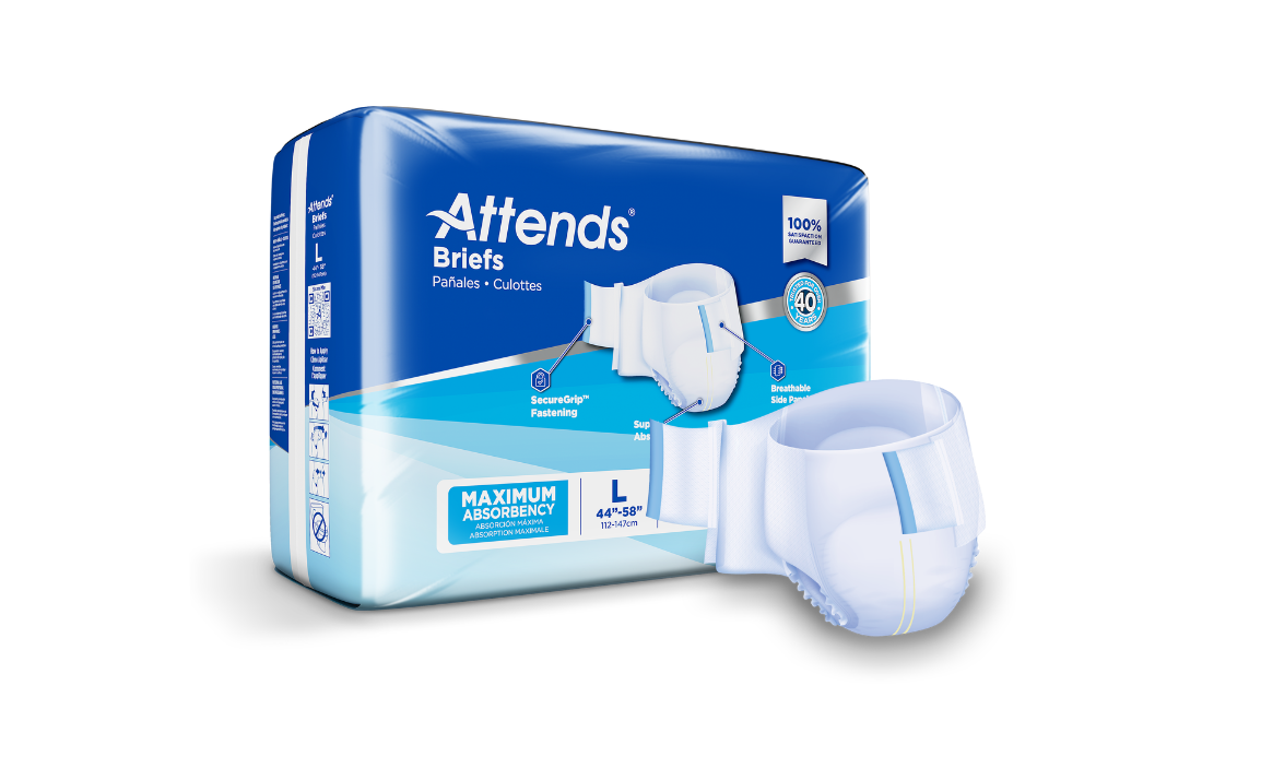 Attends Briefs - Medium, Maximum, 24 ct