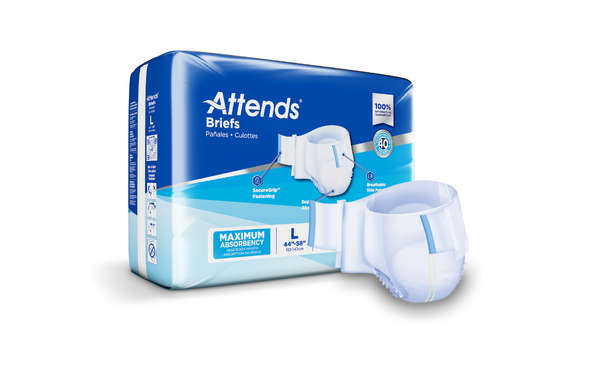 Attends Briefs - Medium, Maximum, 24 ct