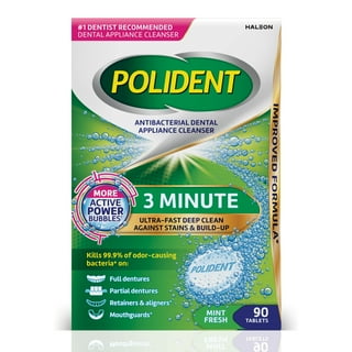 Polident 3 Minute Antibacterial Denture Cleanser Tablets