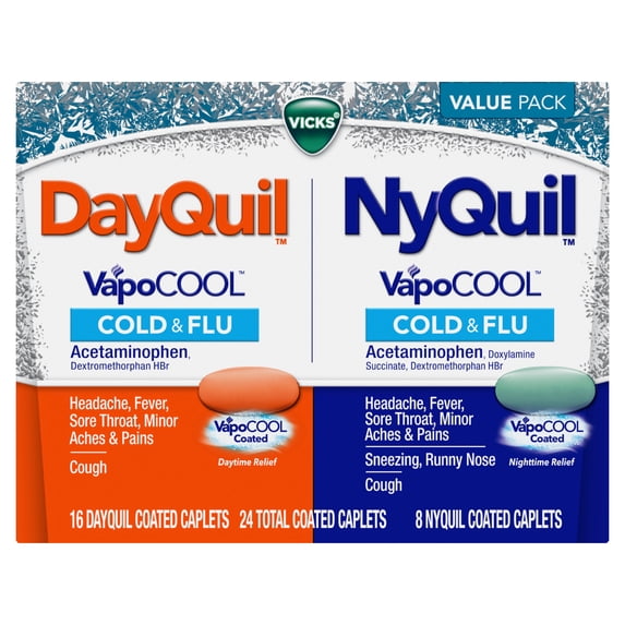 Vicks DayQuil VapoCOOL Cold & Flu Caplets