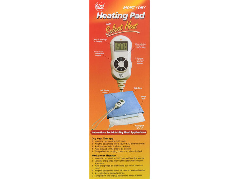 Cara Moist/Dry Heating Pad with Select Heat