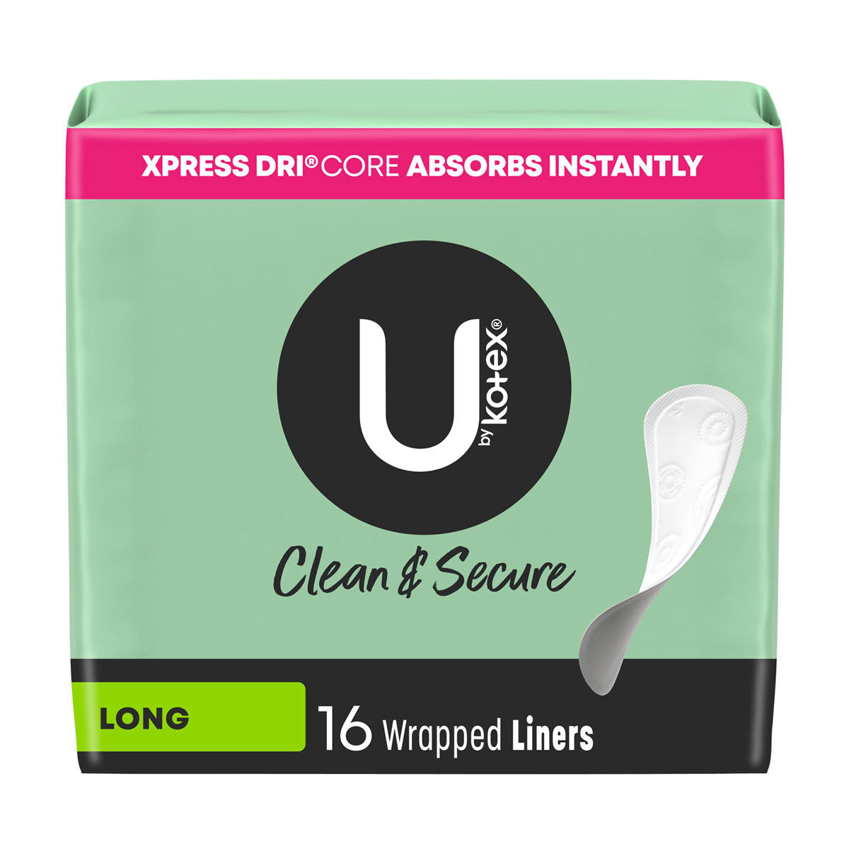 U by Kotex Clean & Secure Wrapped Liners