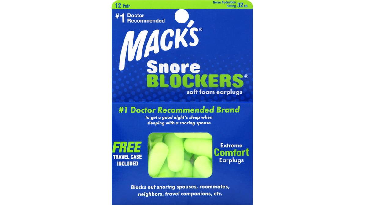 Mack's Snore Blockers Soft Foam Earplugs