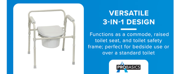 ProBasics 3-in-1 Folding Commode
