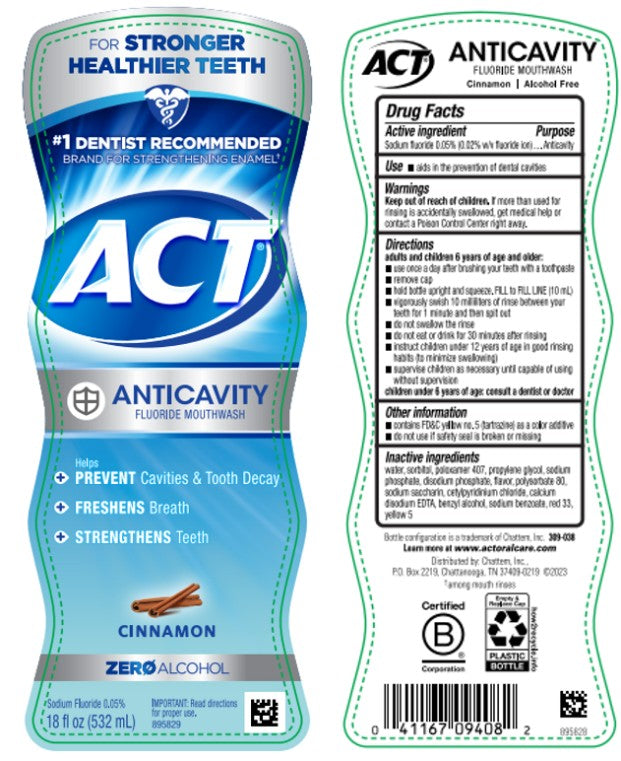 ACT Anticavity Fluoride Mouthwash - Cinnamon / 18 fl oz (532 mL)