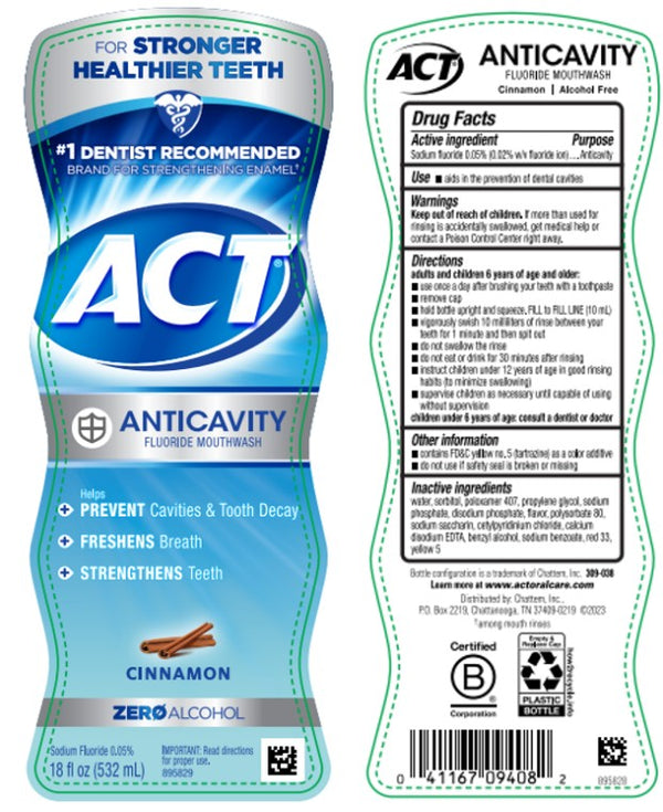 ACT Anticavity Fluoride Mouthwash - Cinnamon / 18 fl oz (532 mL)