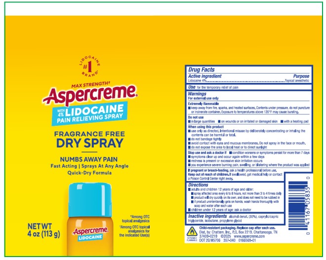 Aspercreme Lidocaine Dry Spray