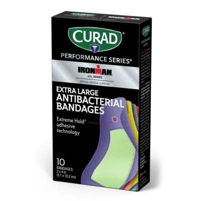 Curad Performance Series Ironman Antibacterial Bandages - 10 ct