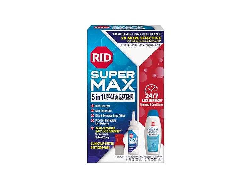 RID Super Max 5 in 1 Treat & Defend Lice Kit