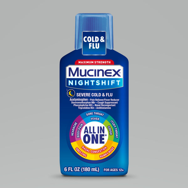 Mucinex Fast-Max Night Shift Severe Cold & Flu Liquid