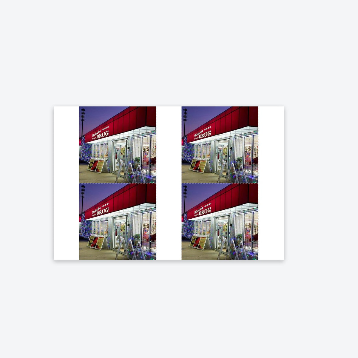 A set of four passport photos on one 4×6 print
