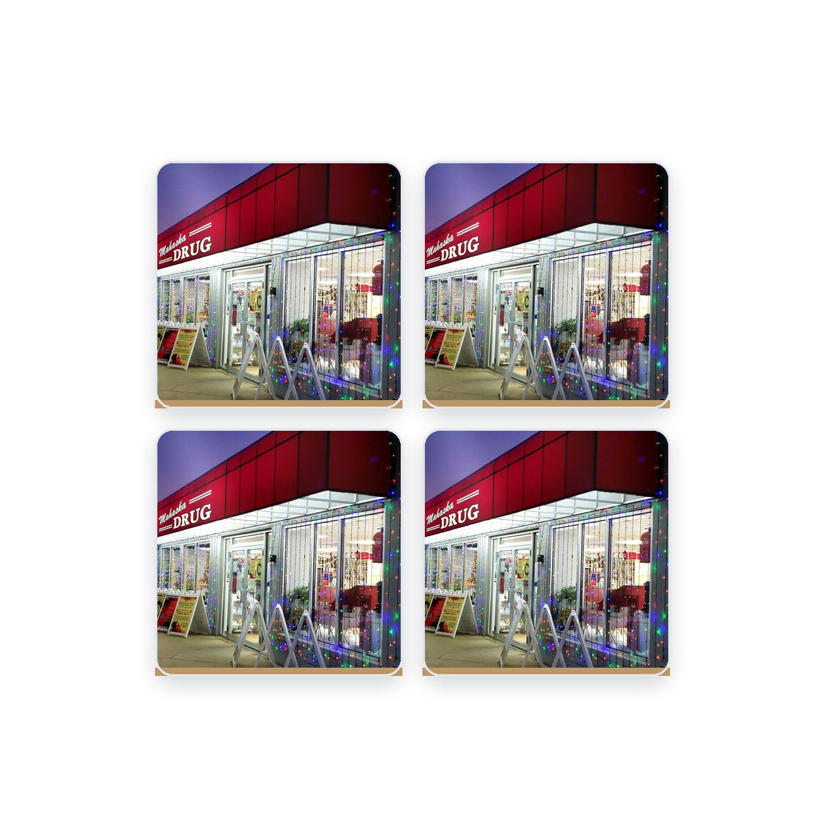 Photo Coaster Set of 4, all four with the same customer photo