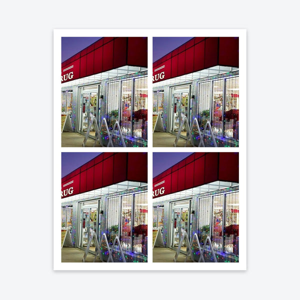 A four-photo collage print