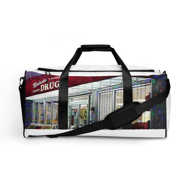 All-Over Print Photo Duffle Bag with a customer photo on it