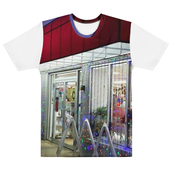 Men's All-Over Print Photo T-Shirt with a customer photo on it