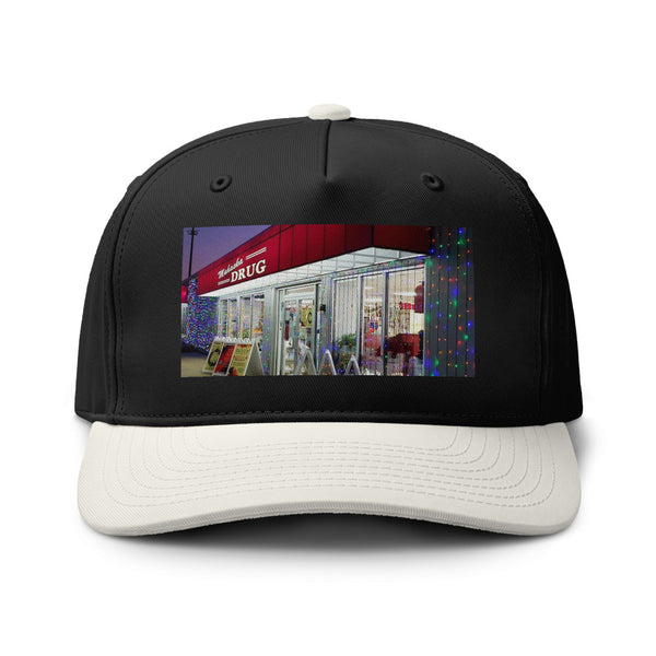 Photo Two-Tone Snapback Cap with a customer photo on it — Black / Natural