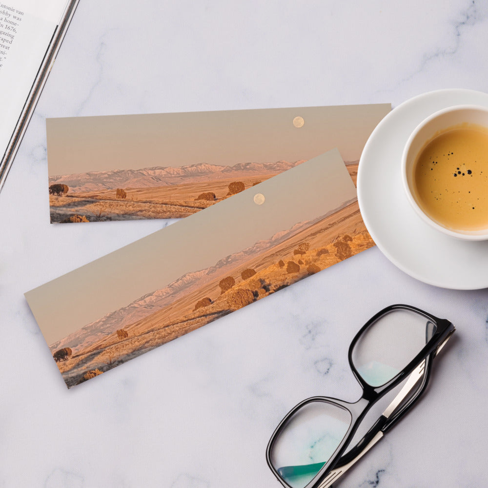 Post-it® Note Pad shown with a photo of the moon rising over fields printed on it