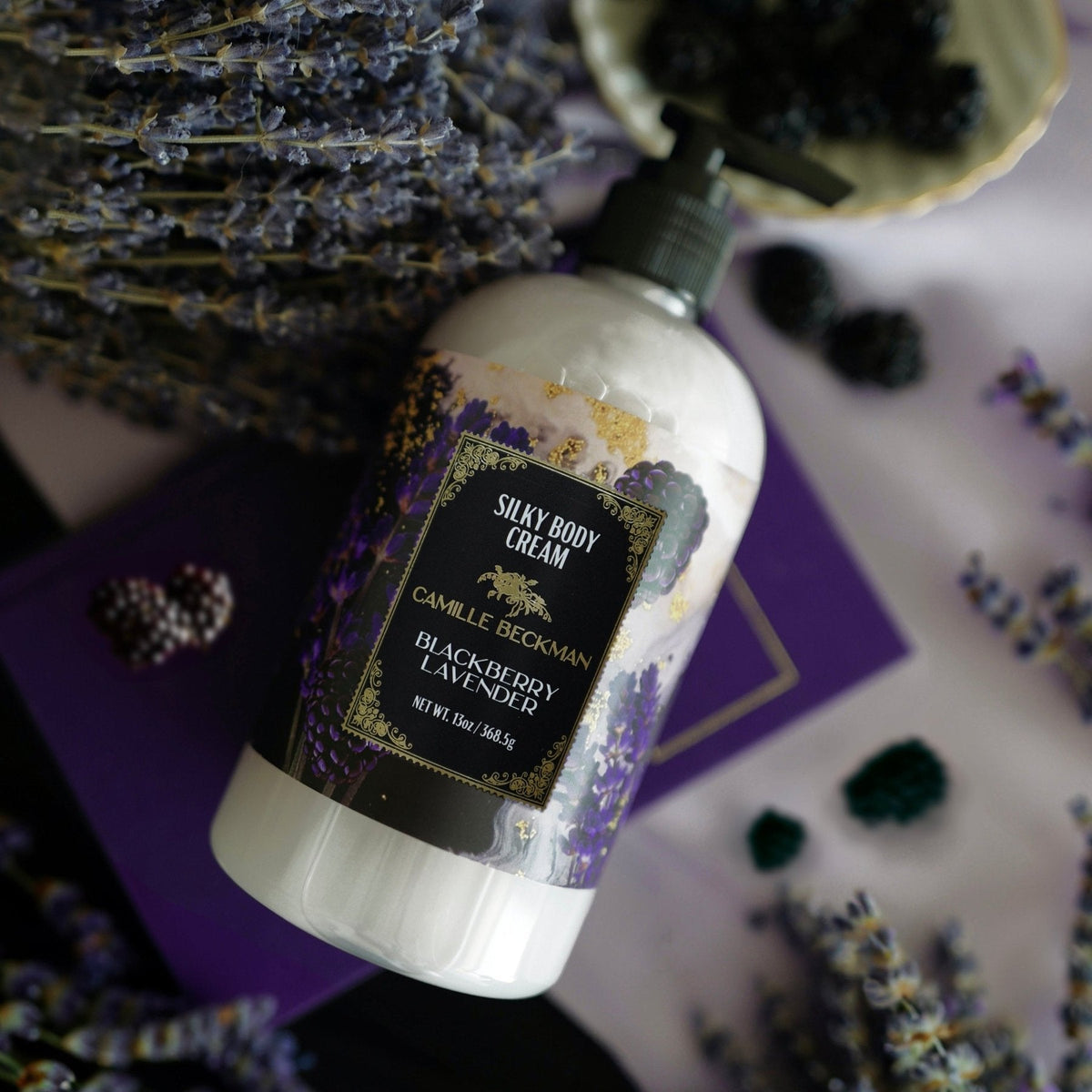 Camille Beckman Silky Body Cream - Blackberry Lavender / 13 oz
