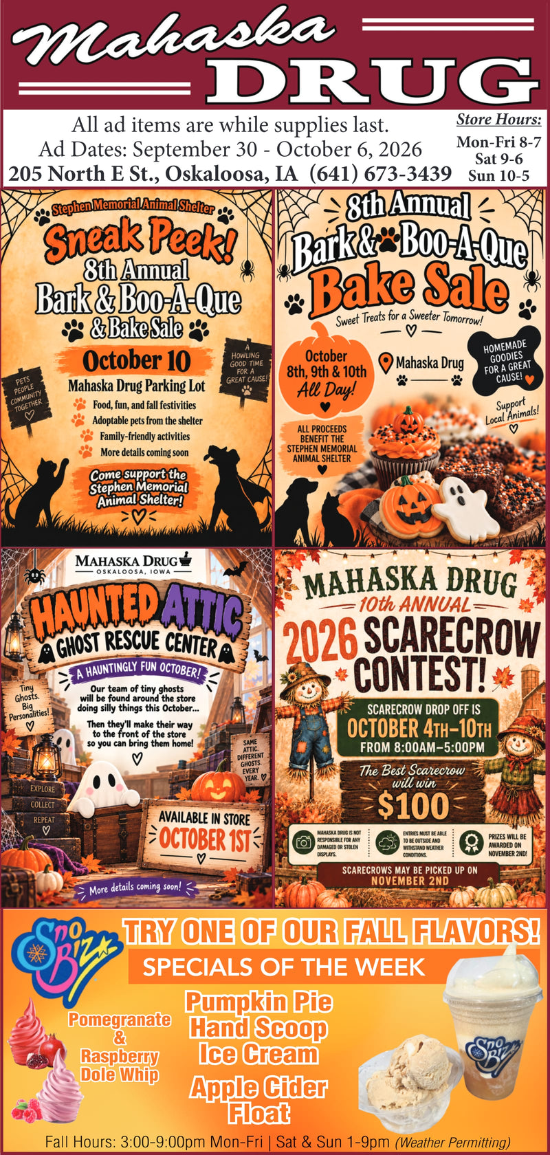Mahaska Drug Weekly Ad Sep 30th-Oct 6th, 2026