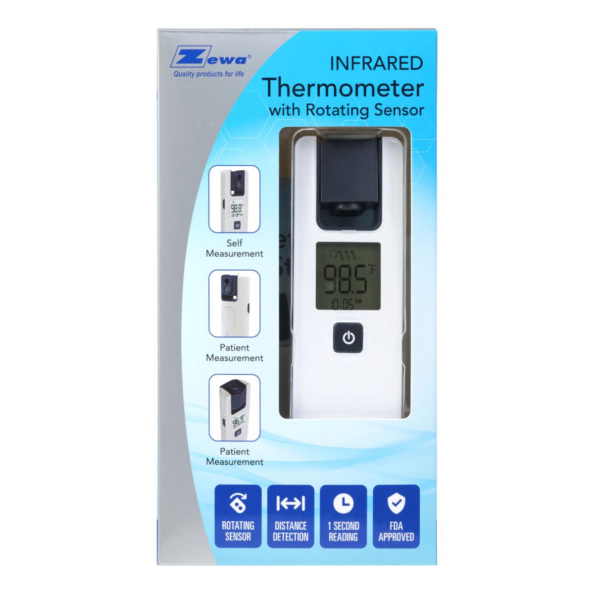 Zewa Infrared Thermometer with Rotating Sensor